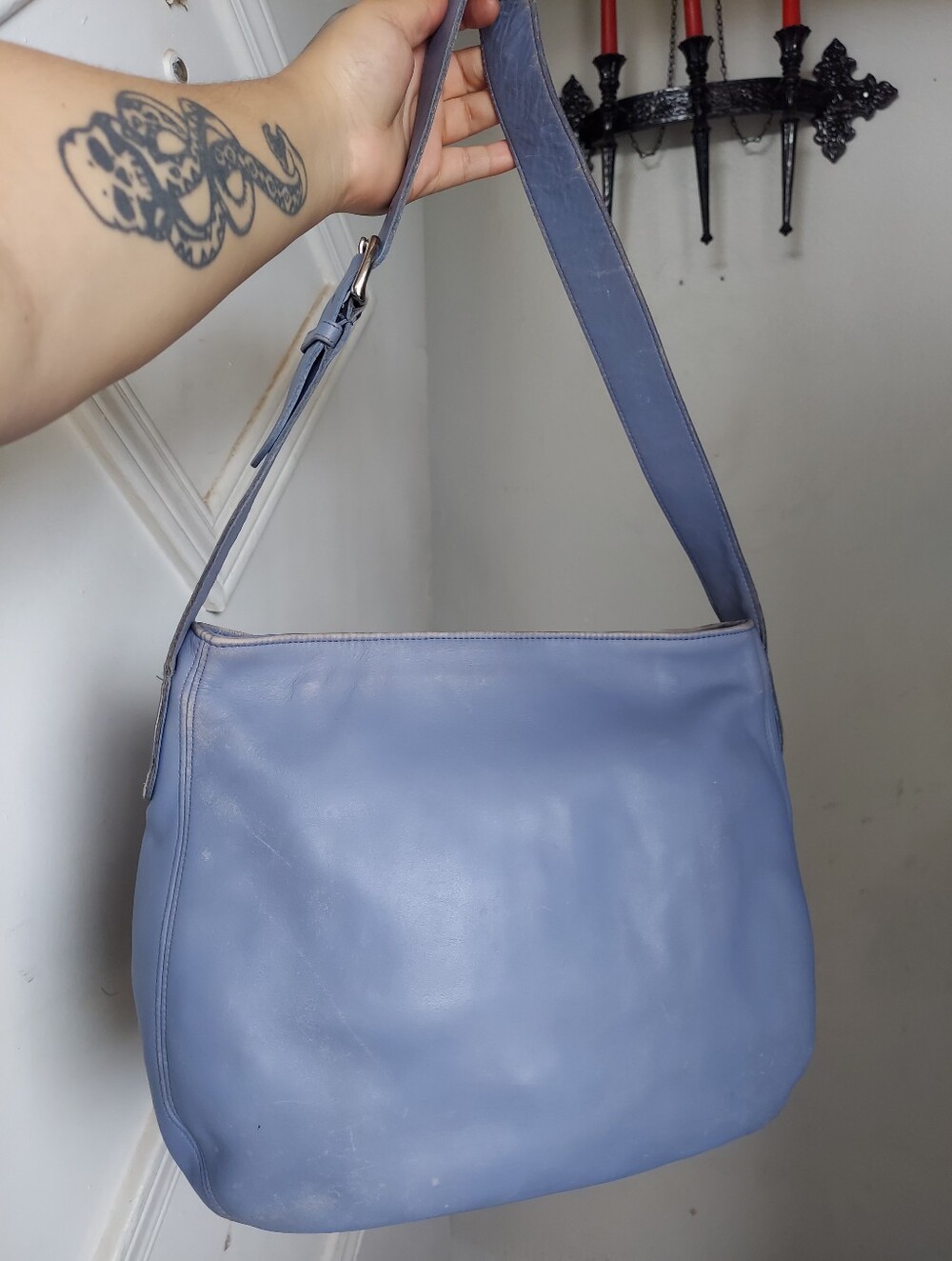 Vintage Coach Periwinkle Soho Zip Hobo 4161🌌🔮 PROJECT
